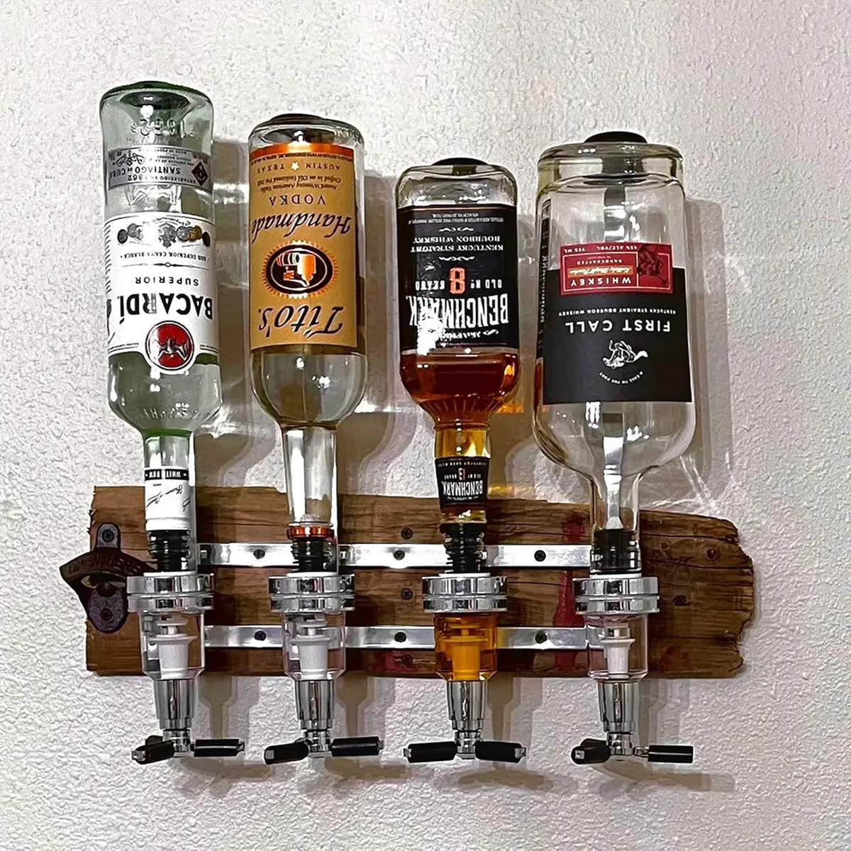 Whisky Beer And Wine - 1-6 Şişelik Alkol İçeceği Dağıtıcısı, Duvara